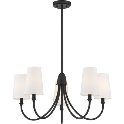 Savoy House Cameron 5-Light Chandelier in 
Matte Black 1-2540-5-89