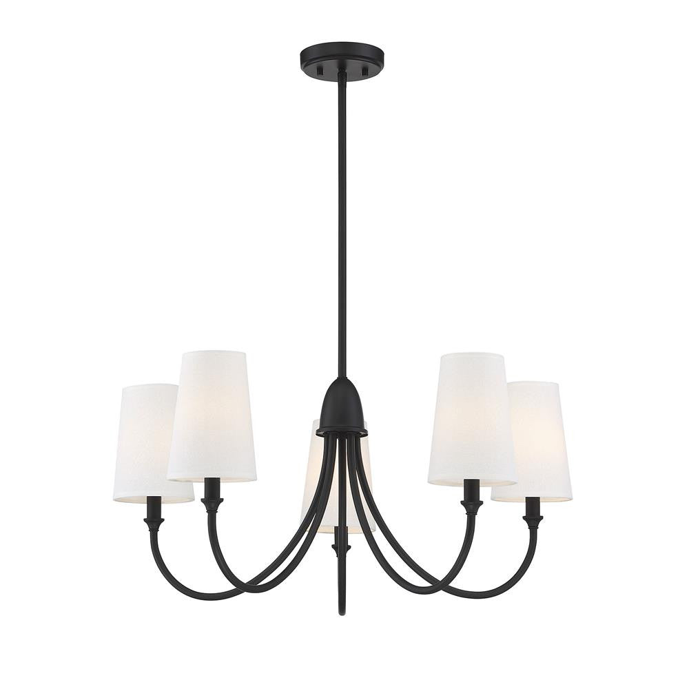 Savoy House Cameron 5-Light Chandelier in 
Matte Black 1-2540-5-89