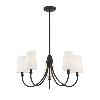 Savoy House Cameron 5-Light Chandelier in 
Matte Black 1-2540-5-89