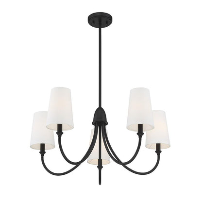 Savoy House Cameron 5-Light Chandelier in 
Matte Black 1-2540-5-89