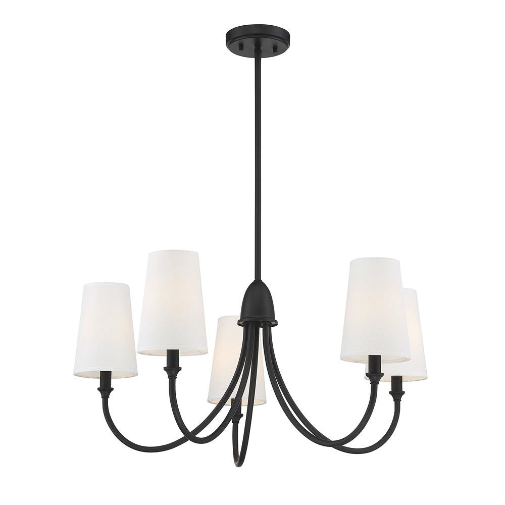 Savoy House Cameron 5-Light Chandelier in 
Matte Black 1-2540-5-89