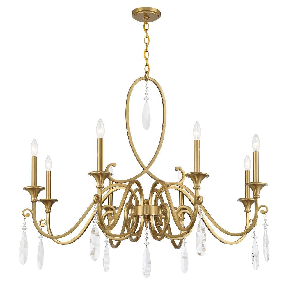 Savoy House Fairchild 8-Light Chandelier in Warm Brass 1-2702-8-322