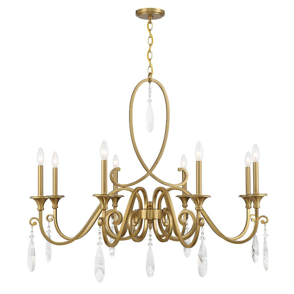 Savoy House Fairchild 8-Light Chandelier in Warm Brass 1-2702-8-322