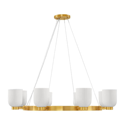 Savoy House Isla Blanca 8-Light Chandelier in Warm Brass by Breegan Jane 1-3173-8-322