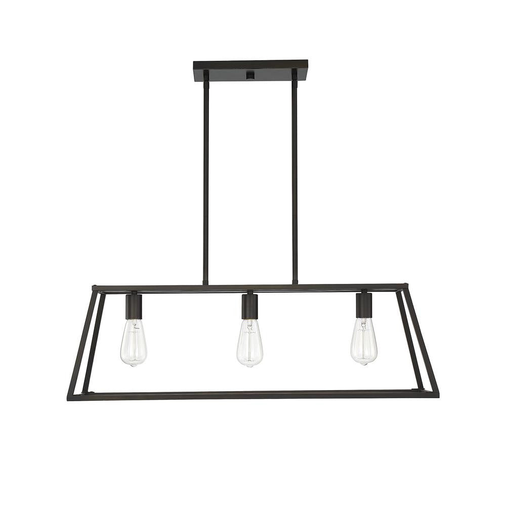 Savoy House Denton 3-Light Linear Chandelier in Classic Bronze 1-326-3-44