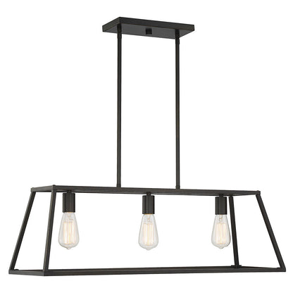 Savoy House Denton 3-Light Linear Chandelier in Classic Bronze 1-326-3-44