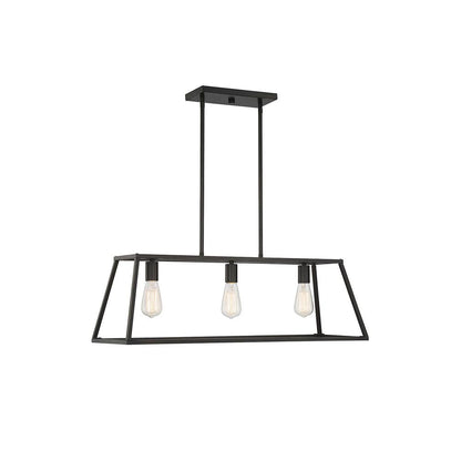 Savoy House Denton 3-Light Linear Chandelier in Classic Bronze 1-326-3-44