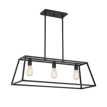 Savoy House Denton 3-Light Linear Chandelier in Classic Bronze 1-326-3-44