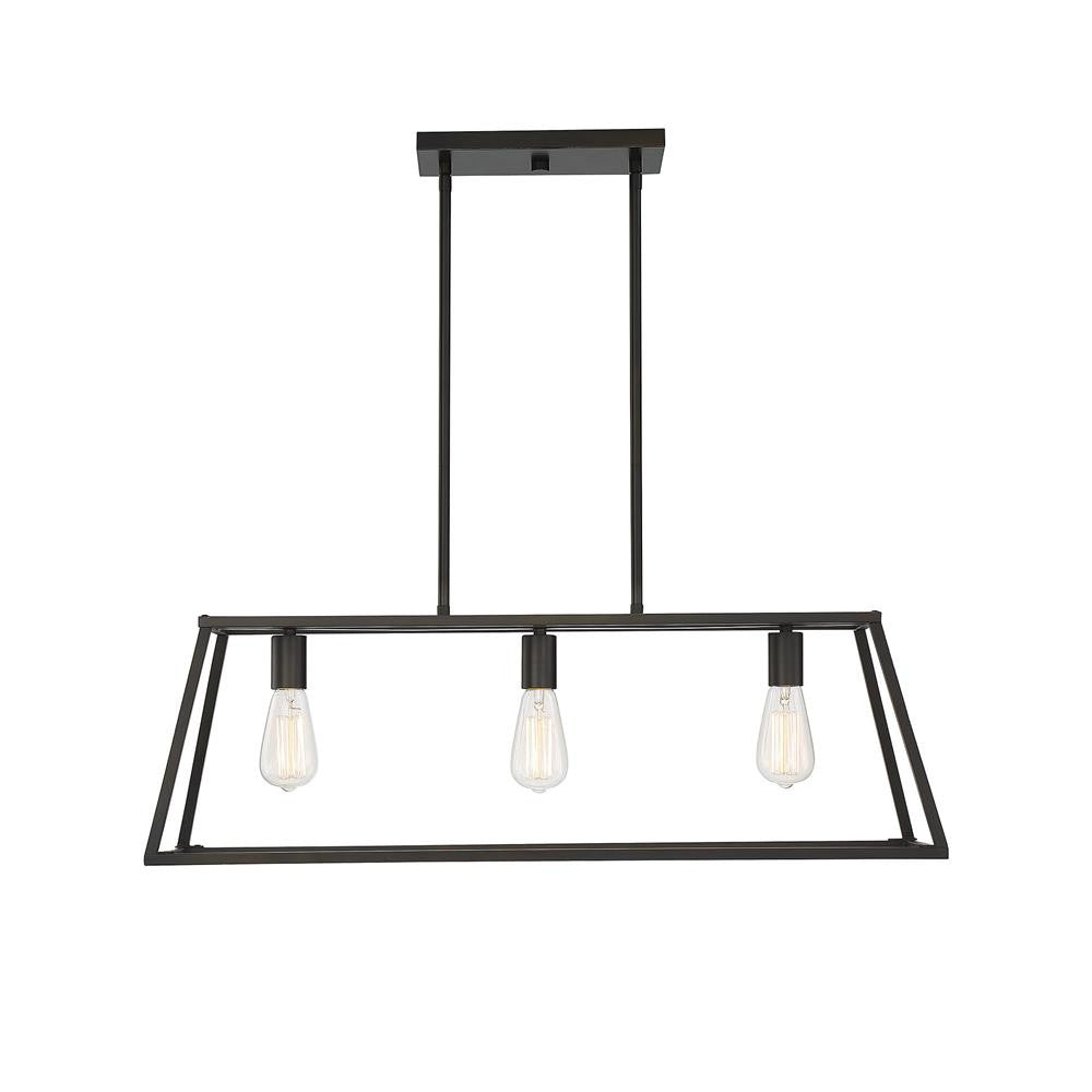 Savoy House Denton 3-Light Linear Chandelier in Classic Bronze 1-326-3-44