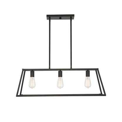 Savoy House Denton 3-Light Linear Chandelier in Classic Bronze 1-326-3-44