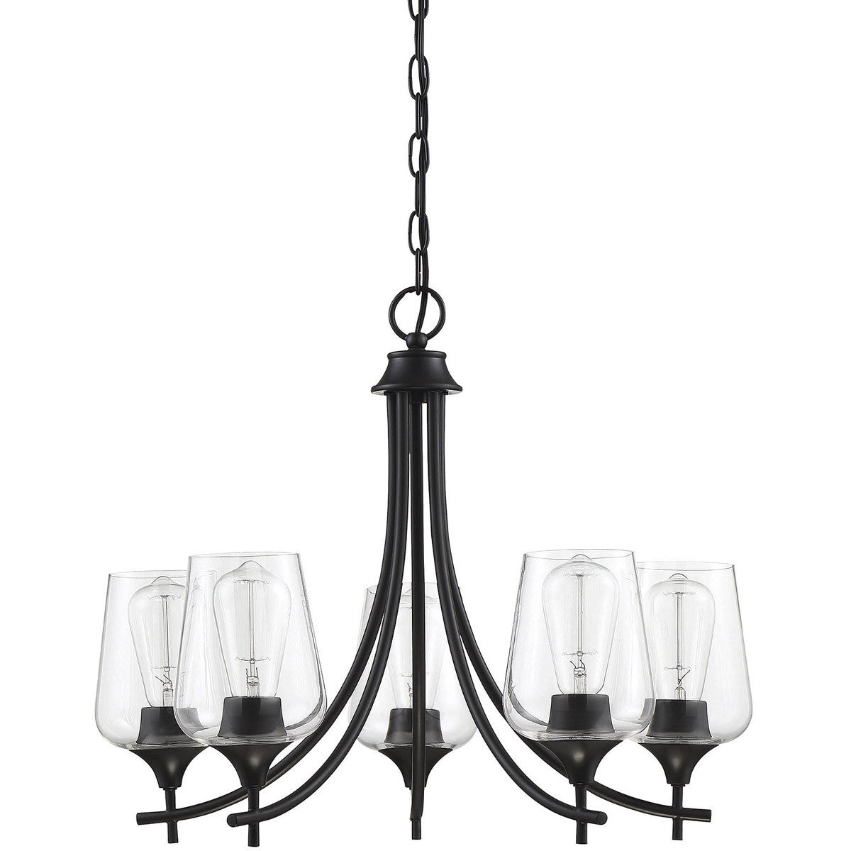 Savoy House Octave 5-Light Chandelier in Black 1-4032-5-BK