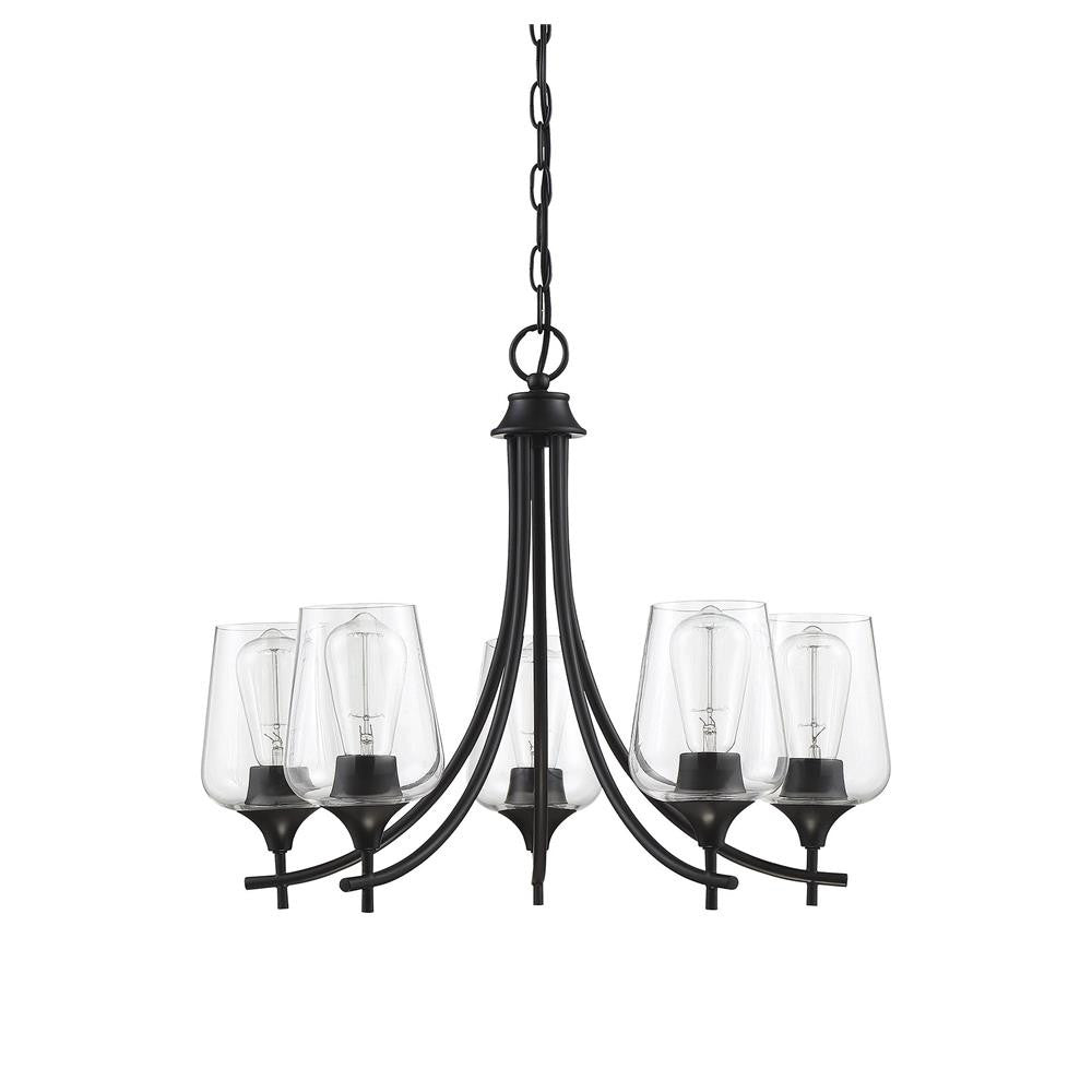 Savoy House Octave 5-Light Chandelier in Black 1-4032-5-BK