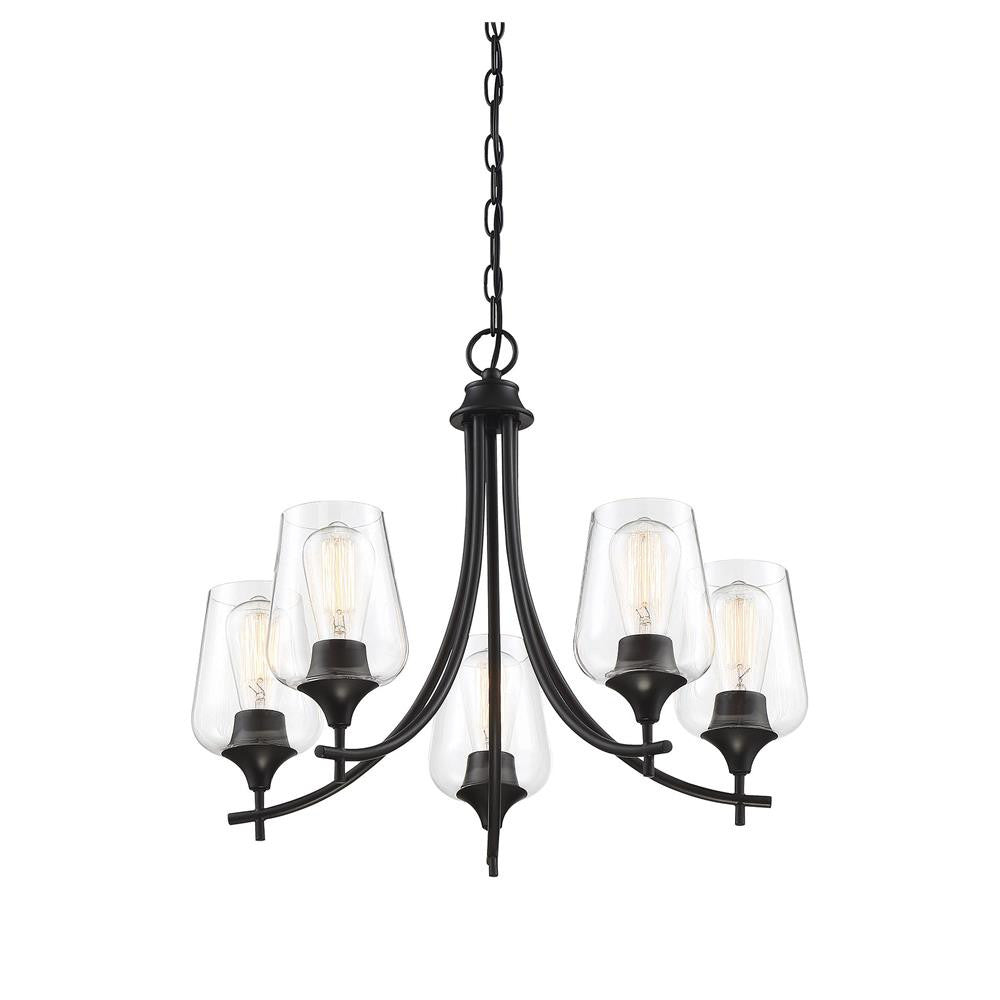 Savoy House Octave 5-Light Chandelier in Black 1-4032-5-BK