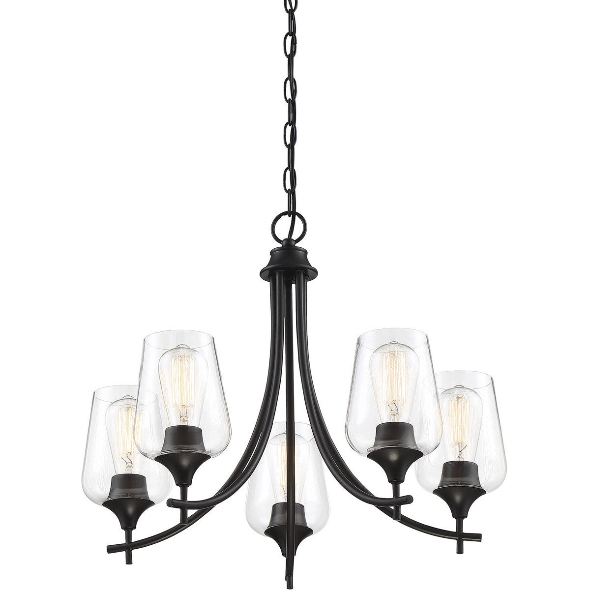 Savoy House Octave 5-Light Chandelier in Black 1-4032-5-BK