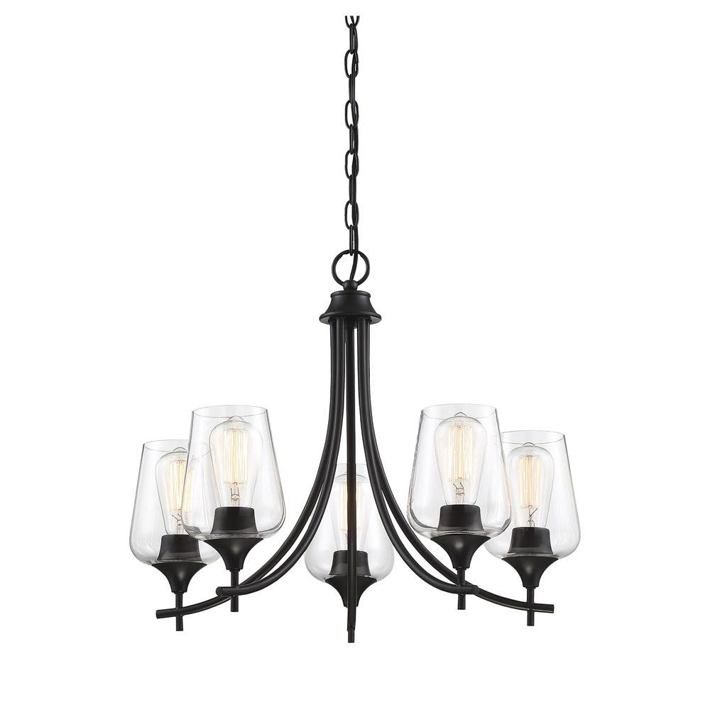 Savoy House Octave 5-Light Chandelier in Black 1-4032-5-BK