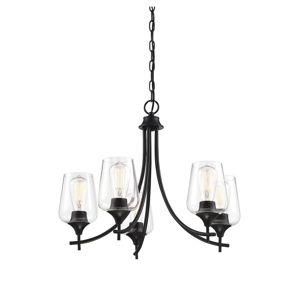 Savoy House Octave 5-Light Chandelier in Black 1-4032-5-BK