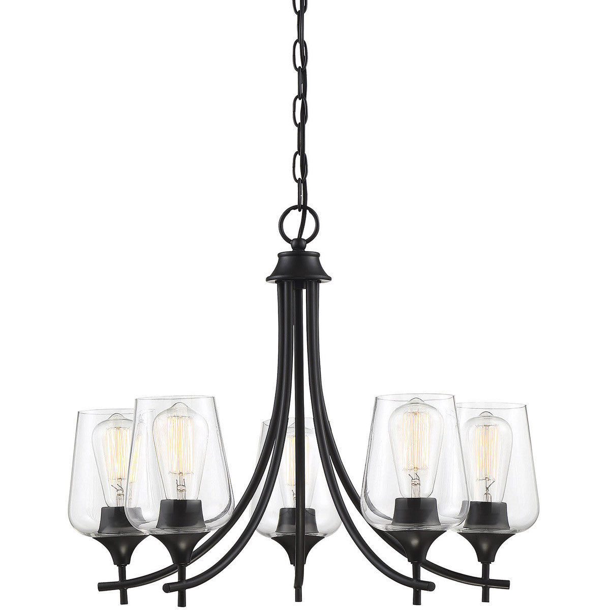 Savoy House Octave 5 Light Black Chandelier in Black 1-4032-5-BK