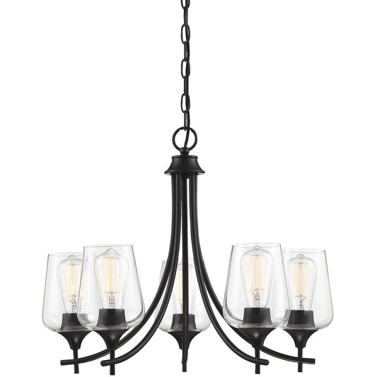 Savoy House Octave 5 Light Black Chandelier in Black 1-4032-5-BK