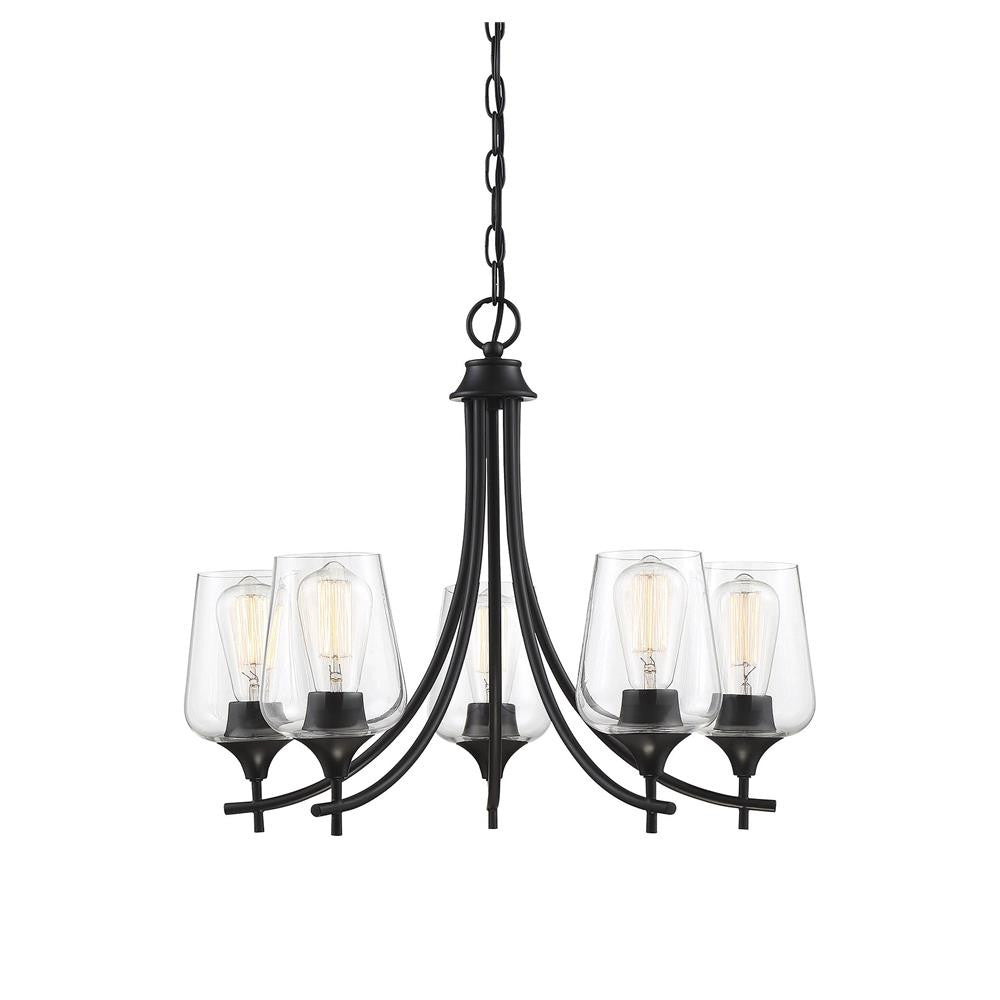 Savoy House Octave 5-Light Chandelier in Black 1-4032-5-BK