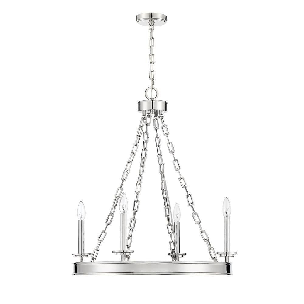 Savoy House Seville 4-Light Chandelier in 
Polished Nickel 1-4403-4-109