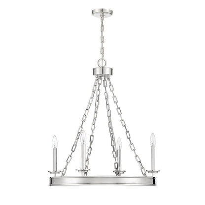 Savoy House Seville 4-Light Chandelier in 
Polished Nickel 1-4403-4-109