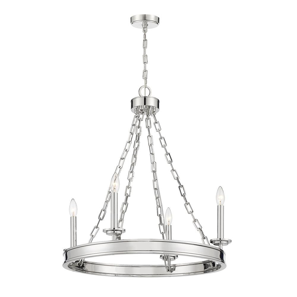 Savoy House Seville 4-Light Chandelier in 
Polished Nickel 1-4403-4-109