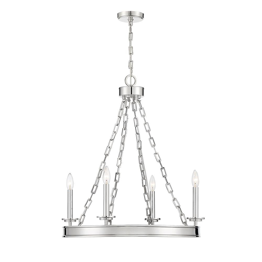 Savoy House Seville 4-Light Chandelier in 
Polished Nickel 1-4403-4-109