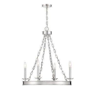 Savoy House Seville 4-Light Chandelier in 
Polished Nickel 1-4403-4-109