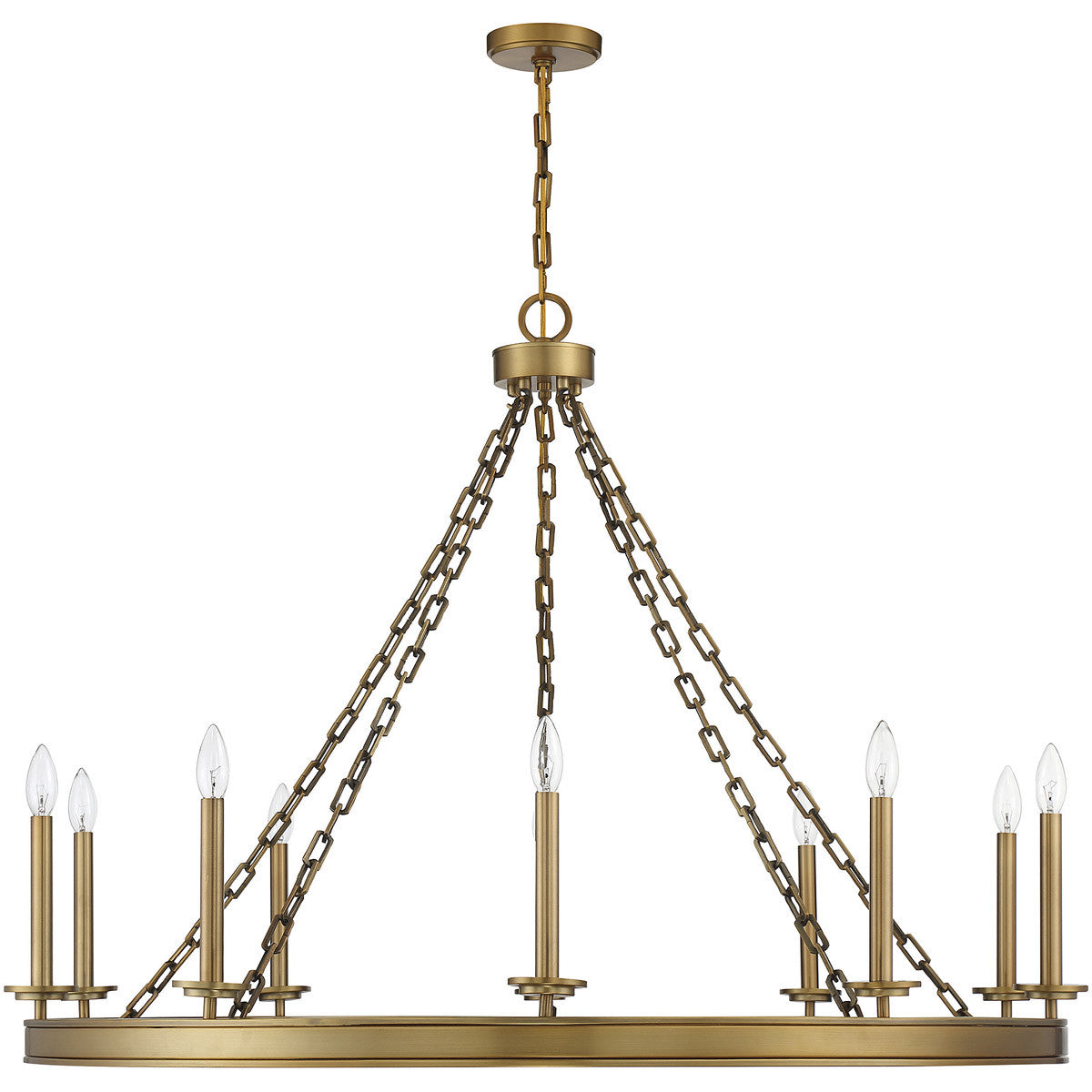 Savoy House Seville 10-Light Chandelier in 
Warm Brass 1-4405-10-322