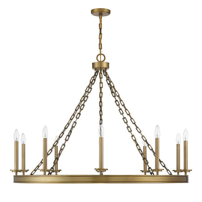 Savoy House Seville 10-Light Chandelier in 
Warm Brass 1-4405-10-322