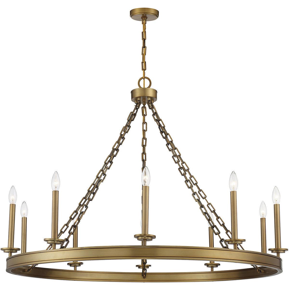 Savoy House Seville 10-Light Chandelier in 
Warm Brass 1-4405-10-322