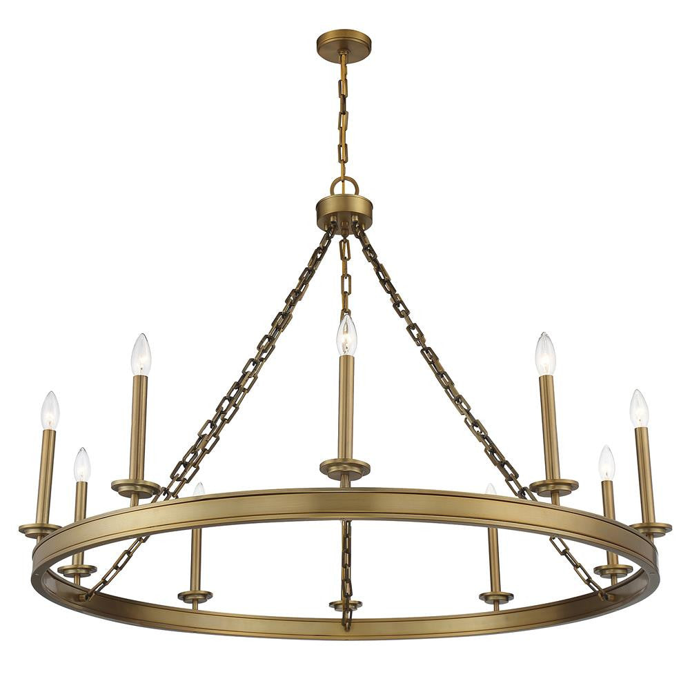 Savoy House Seville 10-Light Chandelier in 
Warm Brass 1-4405-10-322