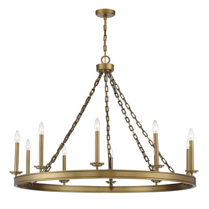 Savoy House Seville 10-Light Chandelier in 
Warm Brass 1-4405-10-322