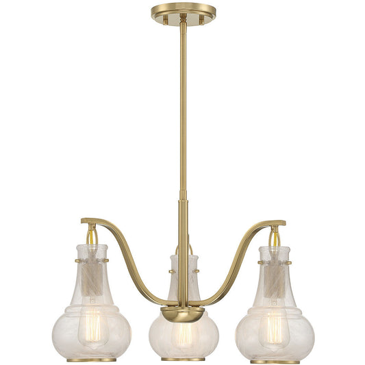 Savoy House Adams 3-Light Chandelier in Warm Brass 1-4418-3-322