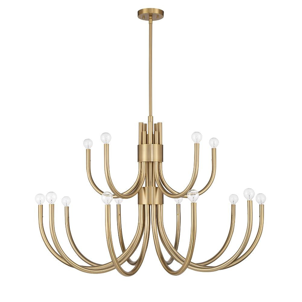 Savoy House Sorrento 15-Light Chandelier in Noble Brass 1-6682-15-127