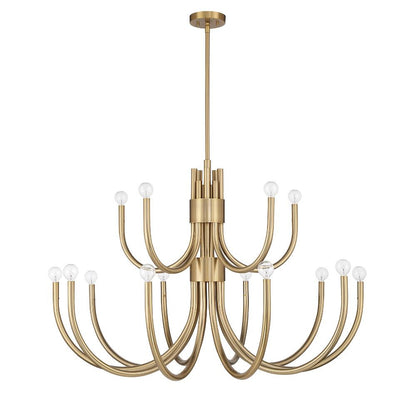 Savoy House Sorrento 15-Light Chandelier in Noble Brass 1-6682-15-127