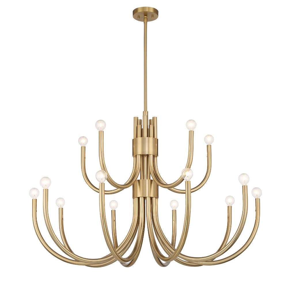 Savoy House Sorrento 15-Light Chandelier in Noble Brass 1-6682-15-127