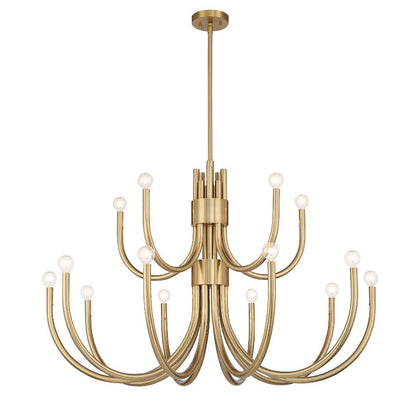 Savoy House Sorrento 15-Light Chandelier in Noble Brass 1-6682-15-127