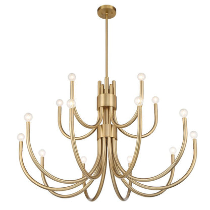 Savoy House Sorrento 15-Light Chandelier in Noble Brass 1-6682-15-127