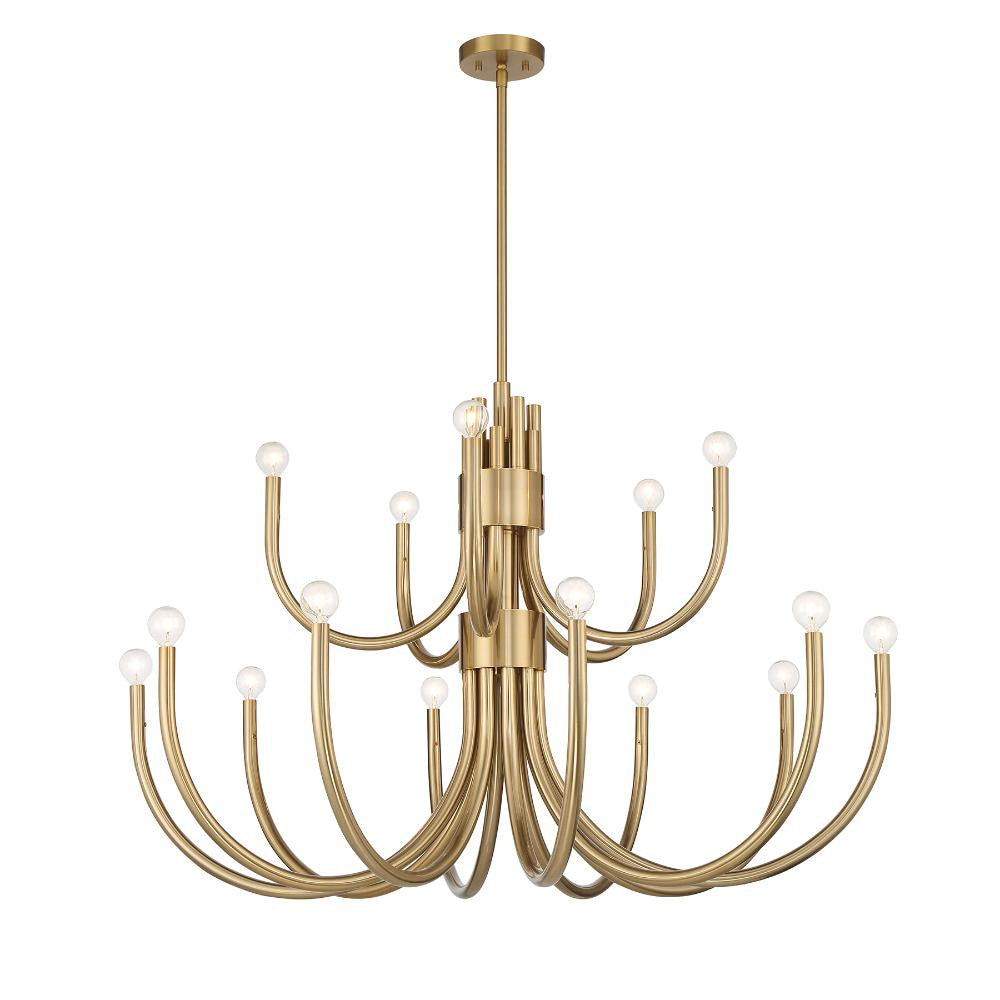 Savoy House Sorrento 15-Light Chandelier in Noble Brass 1-6682-15-127