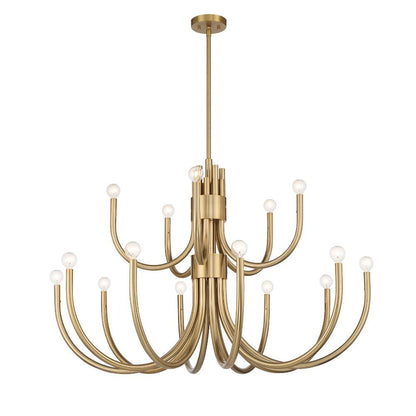 Savoy House Sorrento 15-Light Chandelier in Noble Brass 1-6682-15-127