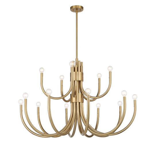 Savoy House Sorrento 15-Light Chandelier in Noble Brass 1-6682-15-127