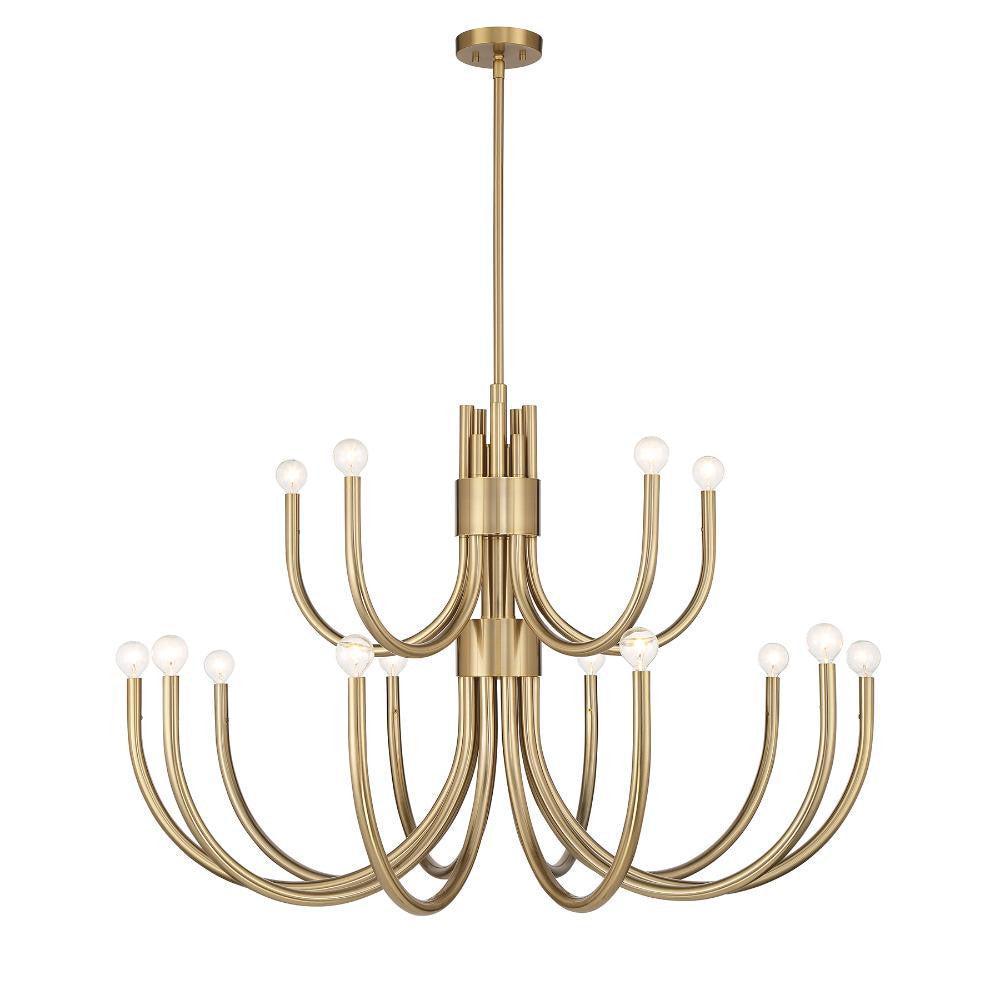 Savoy House Sorrento 15-Light Chandelier in Noble Brass 1-6682-15-127