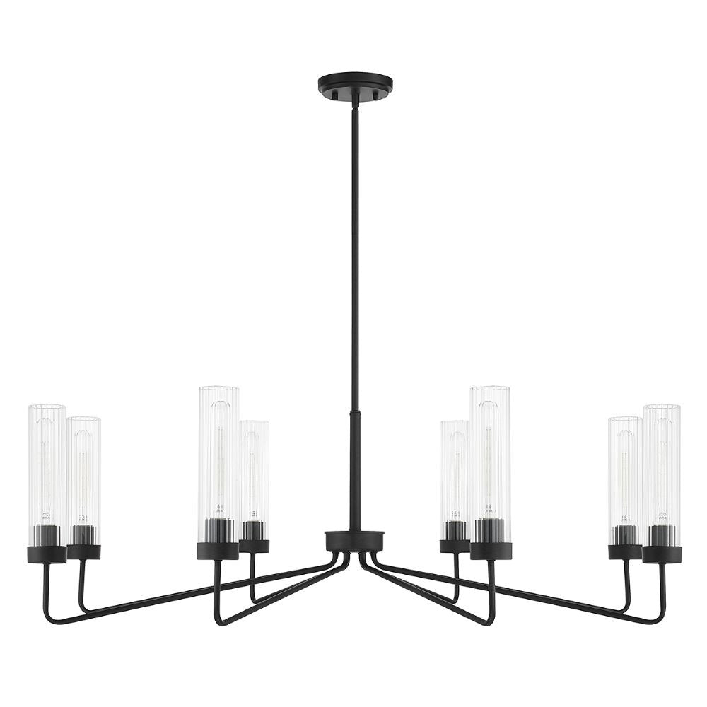 Savoy House Baker 8-Light Chandelier in Matte Black 1-8860-8-89