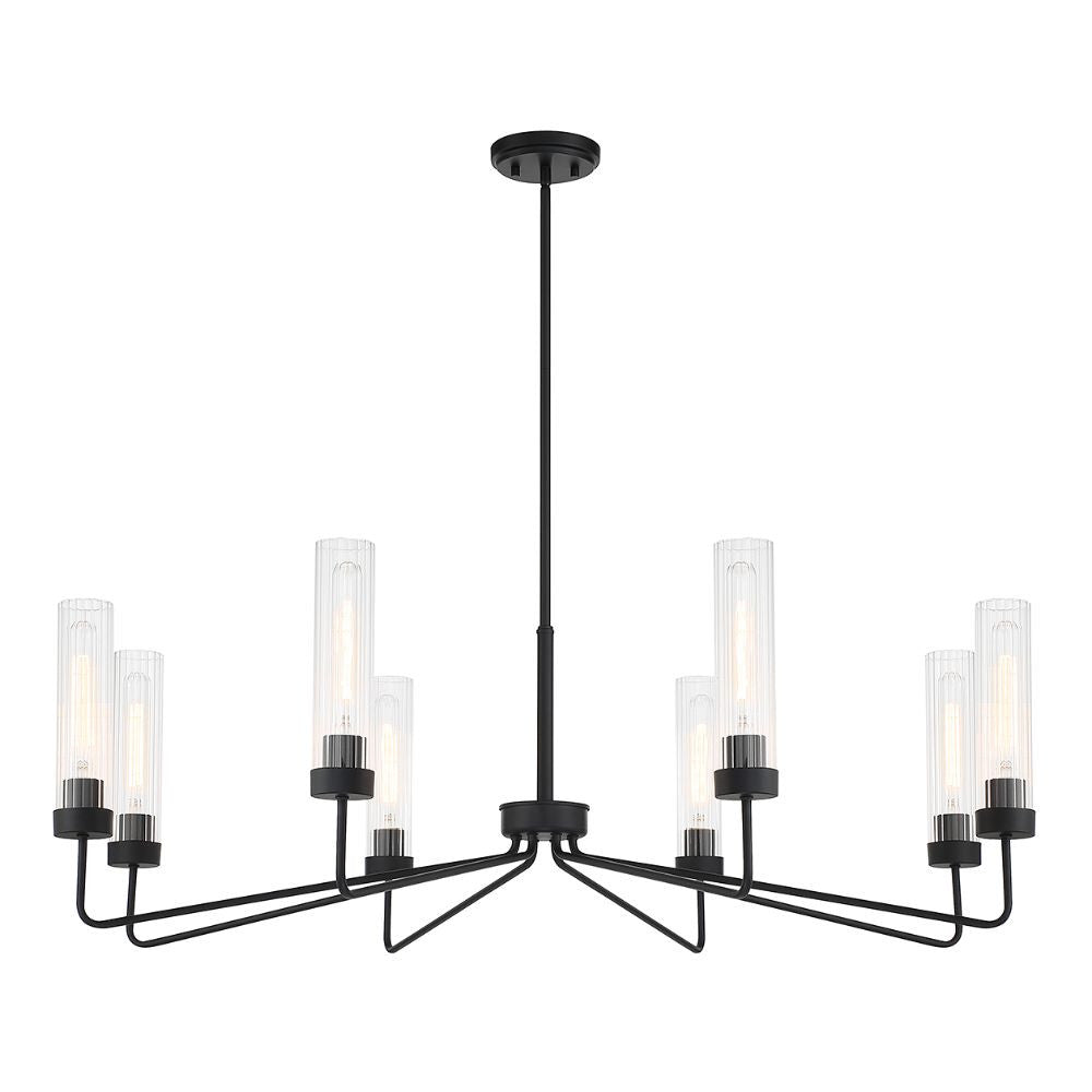 Savoy House Baker 8-Light Chandelier in Matte Black 1-8860-8-89