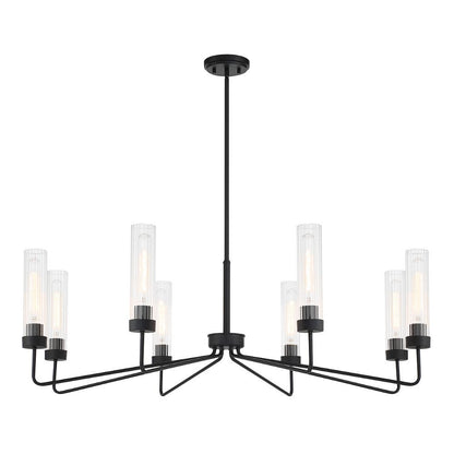 Savoy House Baker 8-Light Chandelier in Matte Black 1-8860-8-89