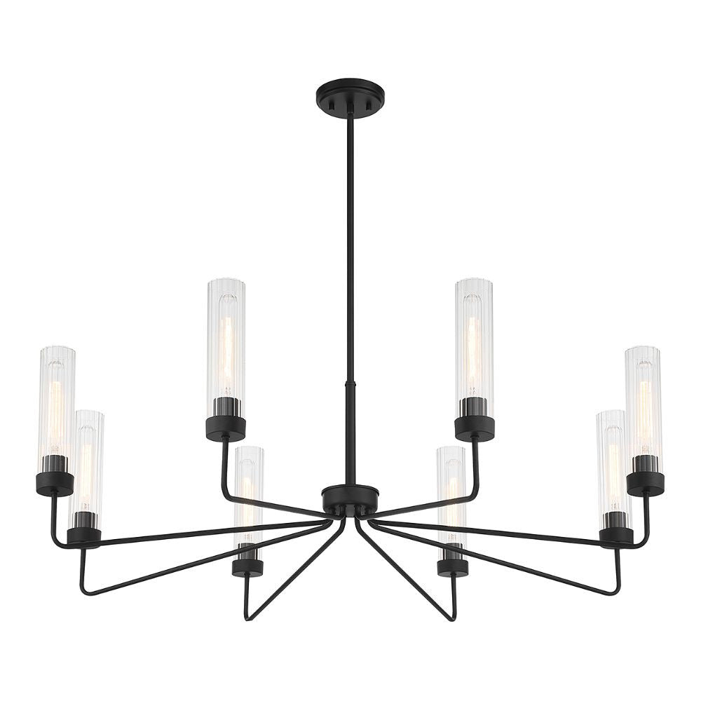 Savoy House Baker 8-Light Chandelier in Matte Black 1-8860-8-89