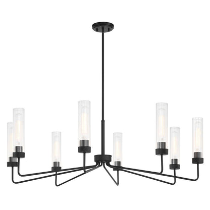 Savoy House Baker 8-Light Chandelier in Matte Black 1-8860-8-89