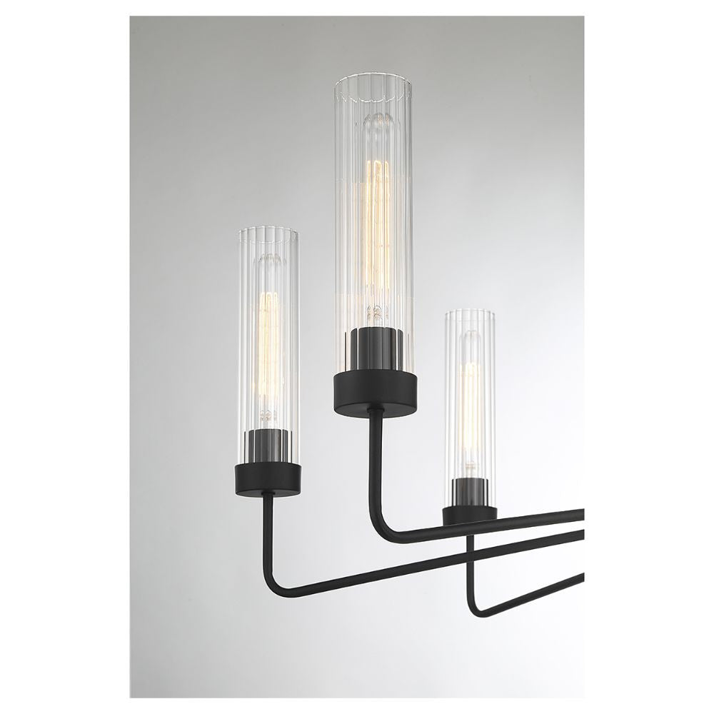 Savoy House Baker 8-Light Chandelier in Matte Black 1-8860-8-89