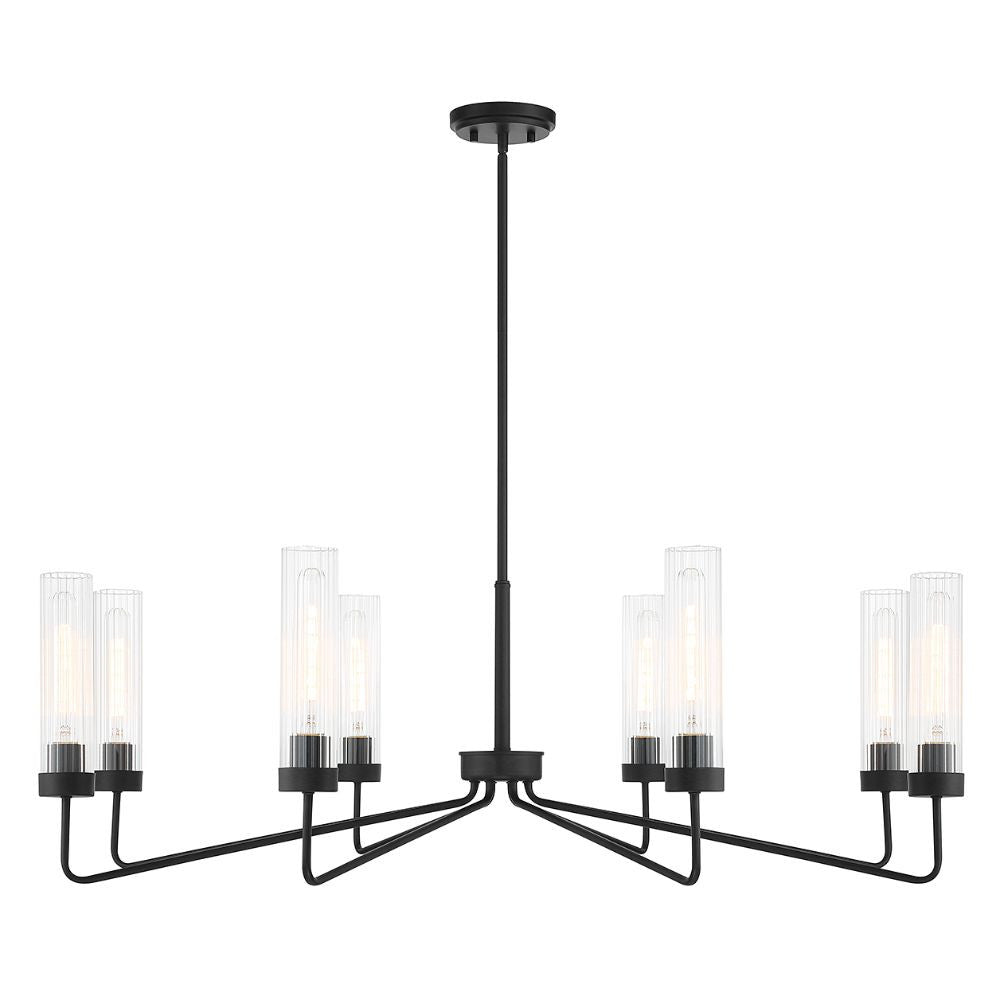 Savoy House Baker 8-Light Chandelier in Matte Black 1-8860-8-89